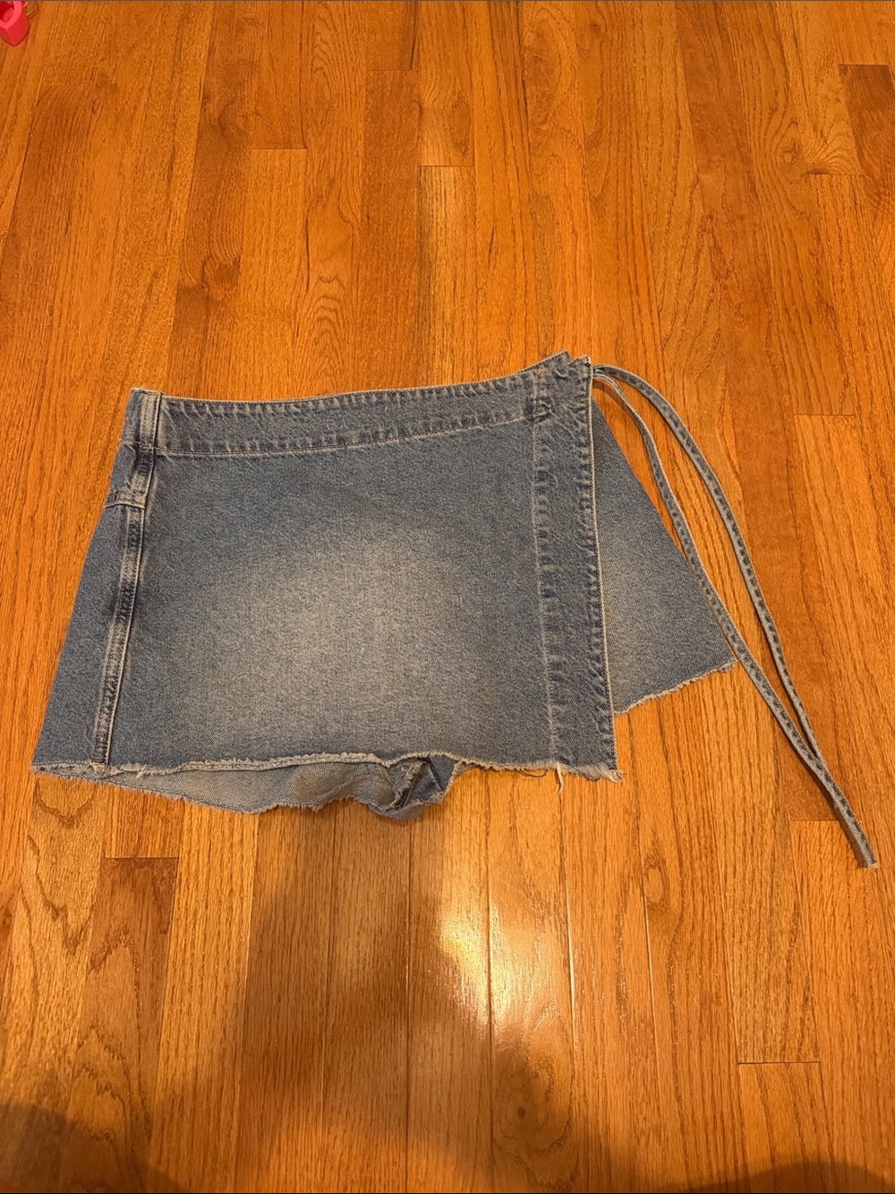 We The Free Emmy Denim Skort Light Blue Denim Wrap NWOT